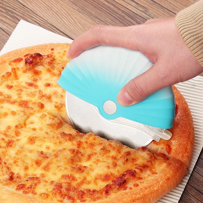 Pizza Cutter Wheel with Protective Blade Cover, Detachable and Dishwasher Safe