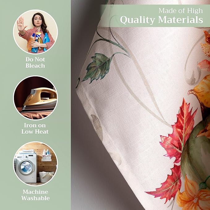 Maison d' Hermine Kitchen Towels Set of 3 100% Cotton 20" x 27.5" Reusable Cloth Tea Dish Towels Absorbent with Hanging Loop for Kitchen Dining Thanksgiving Christmas Decorations (Lumina)