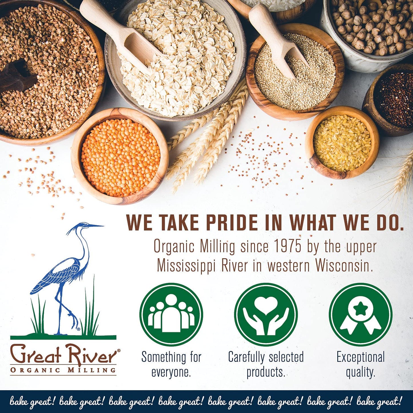 Great River Organic Milling Organic Einkorn Flour | Ancient Whole Wheat Flour | Non-GMO, Kosher, High-Protein | Nutrient-Rich, Healthier All-Purpose Flour Alternative for Baking | 25 Lb (Pack of 1)