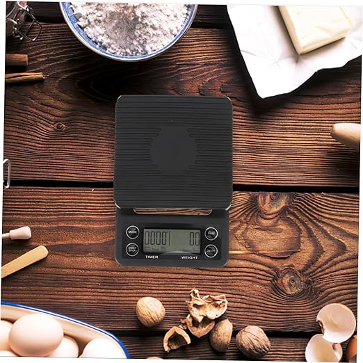 Multifunctional Kitchen Electronic Scale Precision Digital Coffee Timer Counter with Backlight LCD for Brewing and Baking