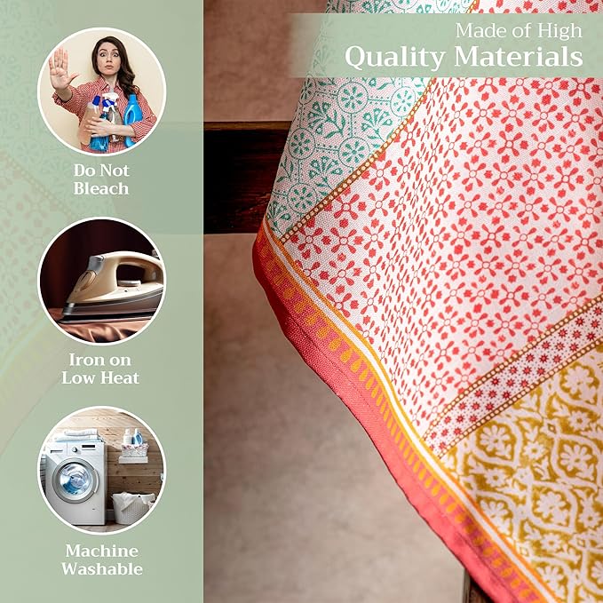 Maison d' Hermine Kitchen Towels Set of 3 100% Cotton 27.50" x 20" Reusable Cloth Tea Dish Towels Absorbent with Hanging Loop for Kitchen, Home, Dining, Cocktail Parties Spring/Summer (Provence)