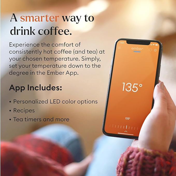 Ember Temperature Control Smart Mug 2, 14 Oz, App-Controlled Heated Coffee Mug with 80 Min Battery Life and Improved Design, (PRODUCT) navy blue