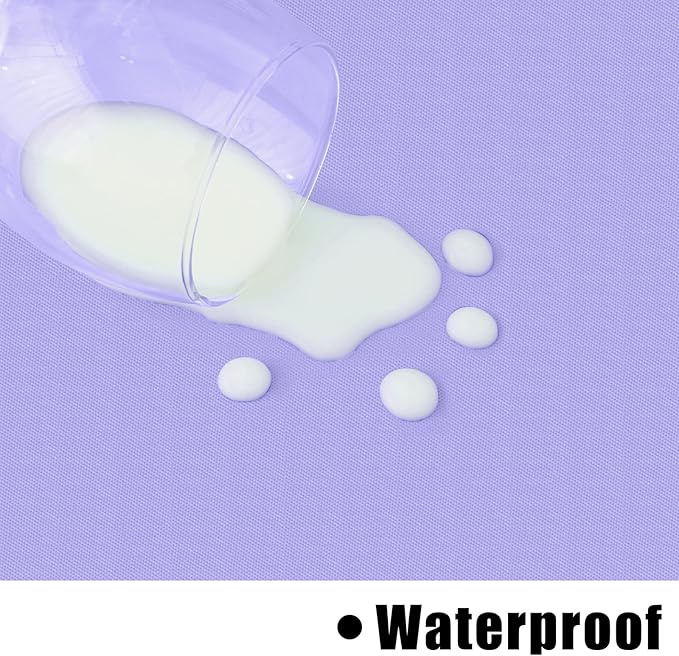 homing Rectangle Vinyl Tablecloth, Waterproof Spillproof Plastic Flannel Backed Table Cloth, Wipe Clean Table Cover for Dining, Buffet Parties and Camping (Lavender, 60" x 84")