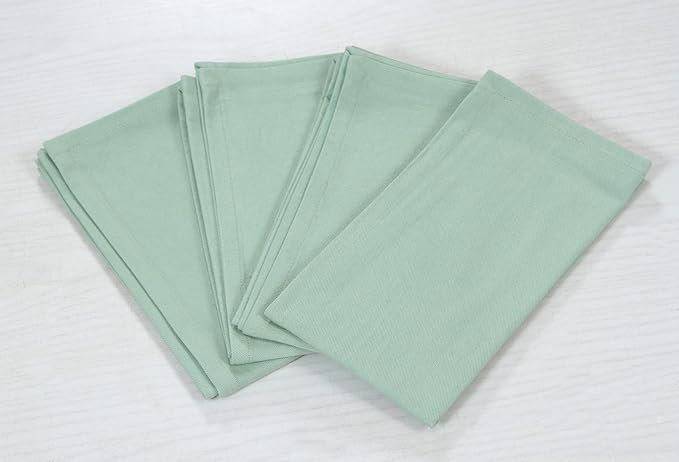 ANA Cloth Napkins Set of 12 (17.5x17.5) inch 100% Cotton Dinner Napkin Washable Hotel Quality Reusable Kitchen & Table Linen for Fall Thanksgiving Family Dinners Weddings & Everyday Use - Teal