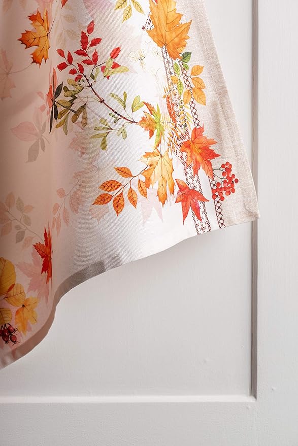 Maison d' Hermine Kitchen Towels Set of 3 100% Cotton 20" x 27.5" Reusable Cloth Tea Dish Towels Absorbent with Hanging Loop for Kitchen Dining Thanksgiving Christmas Decorations (Amarante)