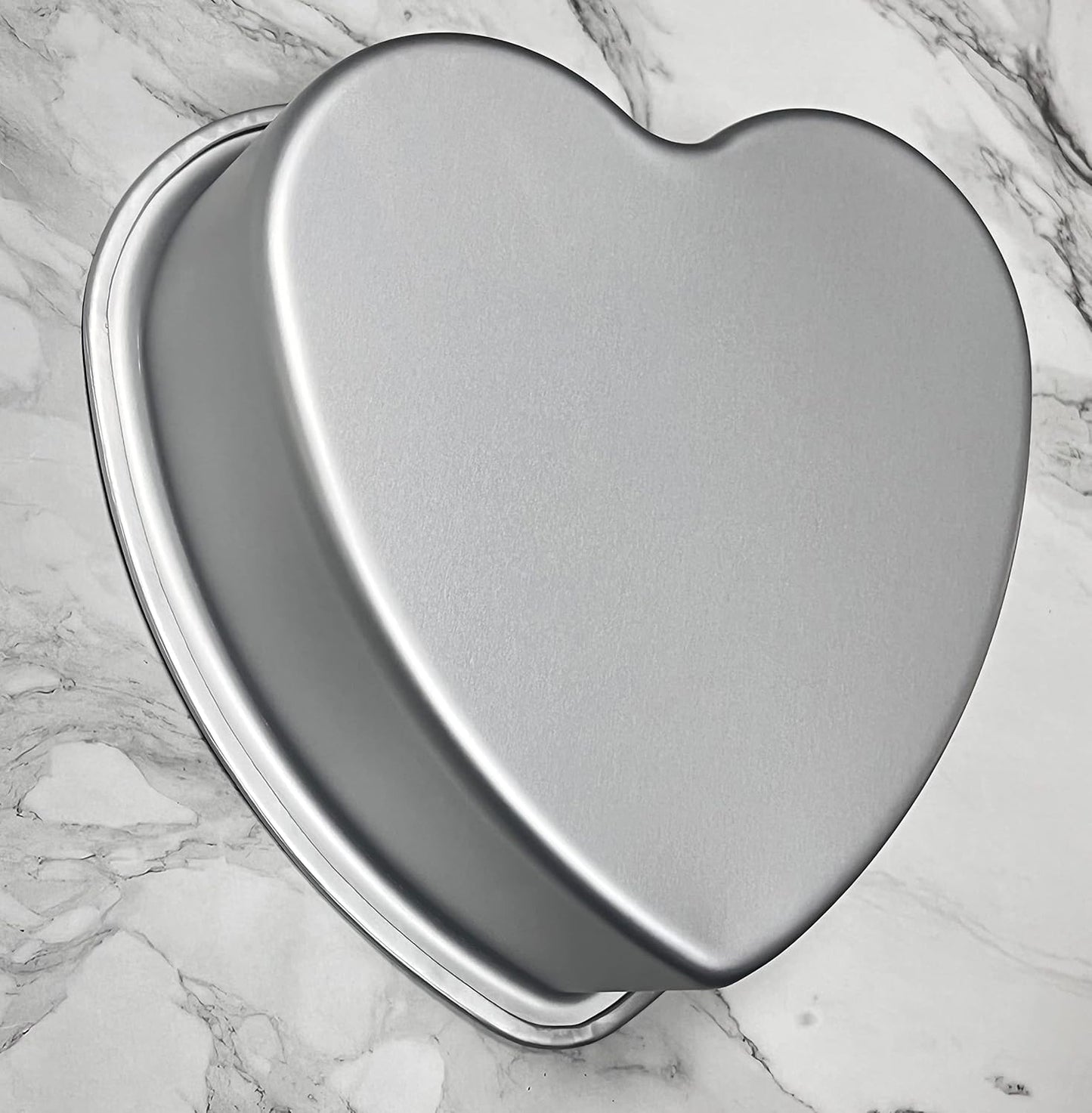Heart-shaped cake pan, heart-shaped cake tin, aluminum, 3-inch deep, 8-inch heart-shaped, for weddings, parties, family and other occasions cake (8 x 3 Inch)