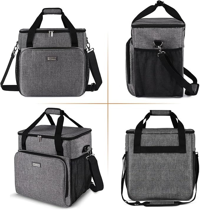 BAGLHER Coffee Maker Travel Bag Compatible with Keurig K-Classic、Keurig K-Elite、Keurig K-Compact or Other Accessories, Portable Coffee Maker Case with Shoulder Strap for Travel, Grey