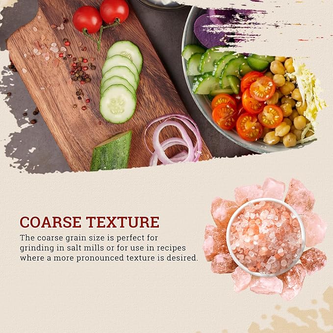 52USA Himalayan Pink Salt Coarse, Pink Salt Coarse for Grinder, 80oz (5 Pound), 100% Real, Pure, Unrefined Himalayan Pink Salt, 80+ Minerals and Electrolytes, Pink Himalayan Sea Salt