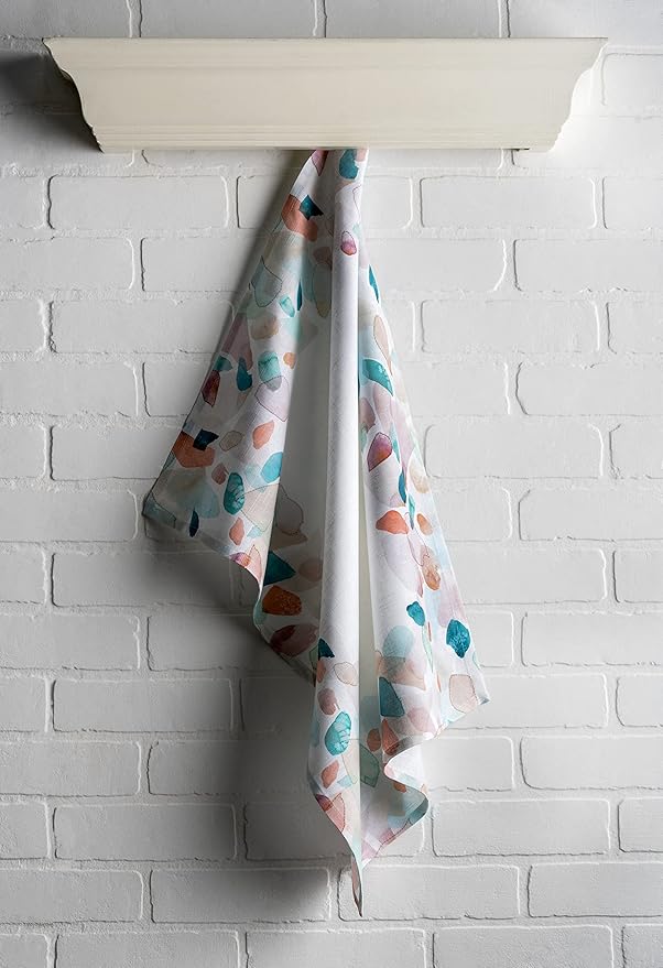 Maison d' Hermine Kitchen Towels Set of 3 100% Cotton 27.50" x 20" Reusable Cloth Tea Dish Towels Absorbent with Hanging Loop for Kitchen, Home, Dining, Cocktail Parties Spring/Summer (Summer Picnic)