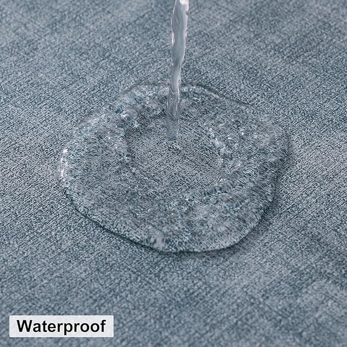 homing Round Faux Leather Placemat and Coaster 8 Packs, Washable Heat Resistant Dining Place Mats, Wipeable Double-Sided Table Mats for Indoor and Outdoor, Diameter 13 and 3.93 inch, Blue