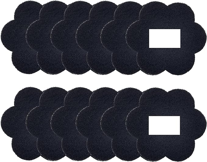 12-Pack Universal Trash Can Odor Absorbing Filters, Activated Charcoal Deodorizer for Trash Cans, Compost Buckets, Countertop and Recycle Bins (Flower)