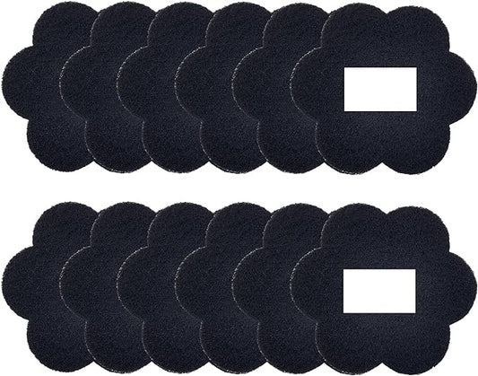 12-Pack Universal Trash Can Odor Absorbing Filters, Activated Charcoal Deodorizer for Trash Cans, Compost Buckets, Countertop and Recycle Bins (Flower)