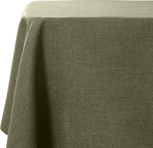 Table Cloth Rectangle Table Cover 47x63 Inches Faux Linen Wrinkle Free and Waterproof Moss Green Rectangle Tablecloth for Kitchen Dining Party Buffet Wedding
