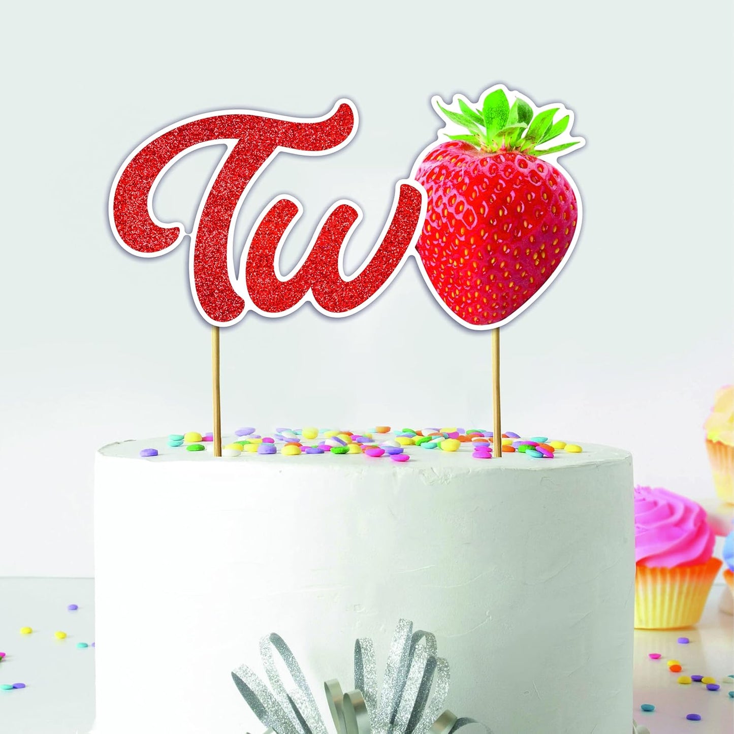 Seyal® Real Strawberry Two Cake Topper