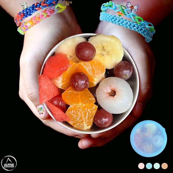 4x7.4oz Stainless Steel Snack Containers with 4 Lids - 8pcs | Metal Food Storage | Dip and Condiment Containers | Stainless Steel Mini Container