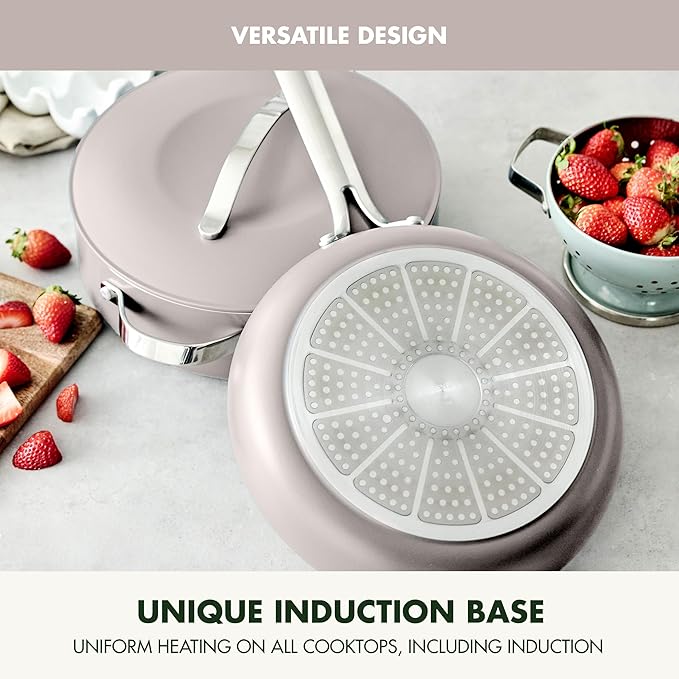 GreenPan Nova 10” Frying Pan Skillet and 4.37QT Sauté Pan with Lid, Oprah’s Favorite Things 2024, PFAS-Free Ceramic Nonstick, Induction Suitable, Sear, Fry, Broil, Dishwasher & Oven Safe, Clay