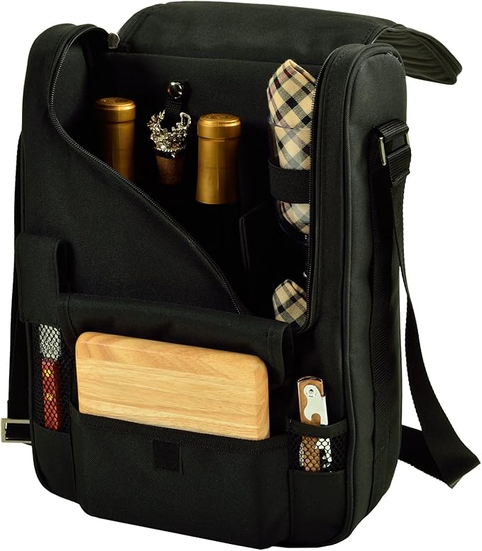 Picnic at Ascot Original Insulated Wine and Cheese Cooler Bag - Designed, Assembled & Quality Approved in the USA