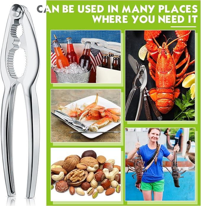 Therwen 50 Pack Nut Crackers Bulk Heavy Duty Nut Seafood Crab Leg Claw Crackers Opener Tool for Nuts Walnuts Shellfish Home Restaurant Kitchen Crumbled Tools