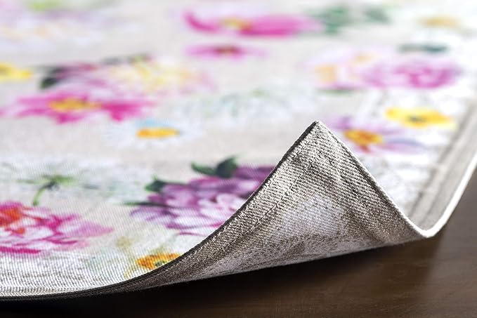 Maison d' Hermine Placemats Set of 4 100% Cotton Washable Cloth Place Mats, Reusable Table Mats for Kitchen Dining Decoration, Party, Wedding, Restaurant Spring/Summer (Pivoine, 13" x 19")