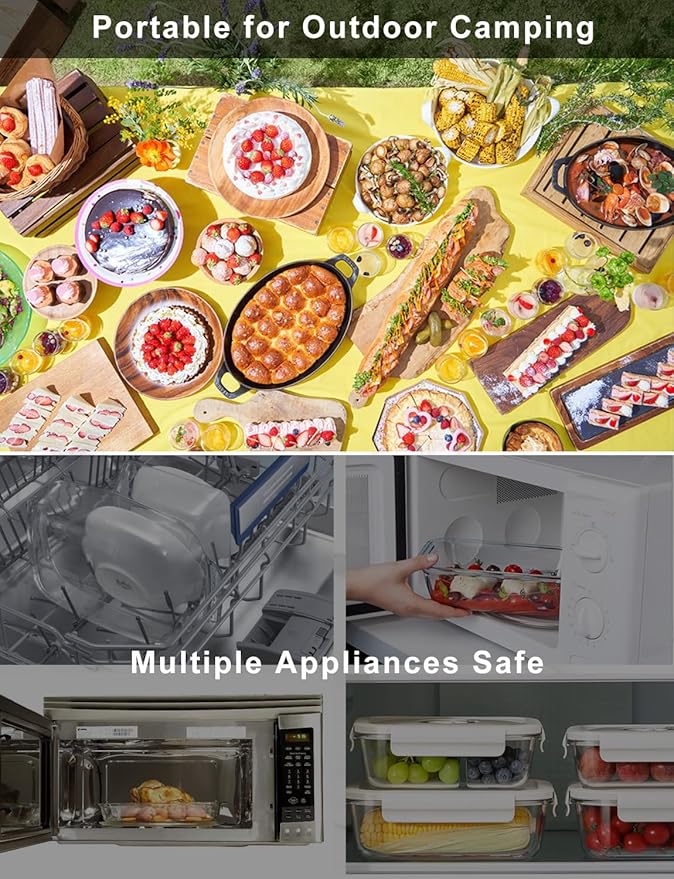 WanshengLe Vacuum Sealer for Food (Compact Vacuum Sealer Machine + Glass Vacuum Container + 5 Reusable Vacuum Bags) Powerful Handheld Vacuum Sealer Machine, Portable Food Sealer, Food Storage