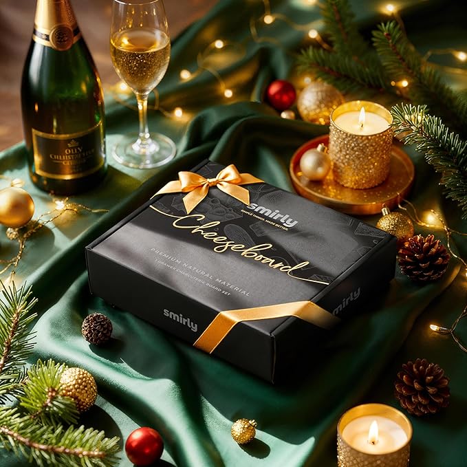 SMIRLY Charcuterie Boards Set - Large Bamboo Cheese Board Set - House Warming Gifts New Home, Wedding Gift for Couple, Bridal Shower Gift, Birthday Gifts for Women