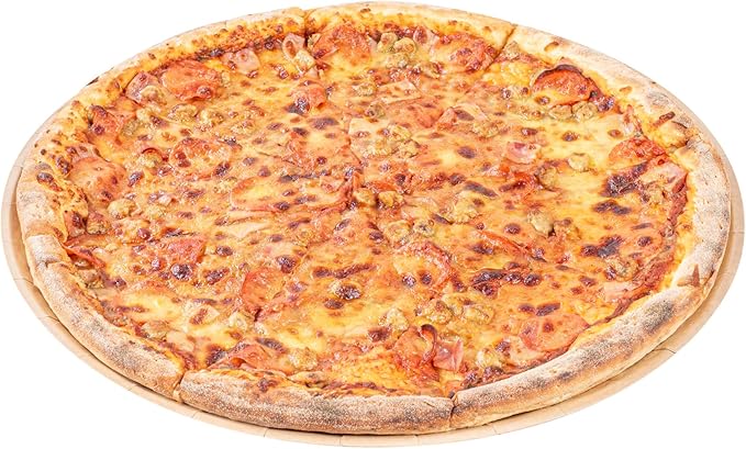 Restaurantware-Eco Pie 18 Inch Paper Pizza Trays, 50 Round Pizza Pans - Oven-Ready, Microwavable, Kraft Paper Pan For Large-Sized Pizzas, For Baking, Cooking, Bread, Meat, Or Pies