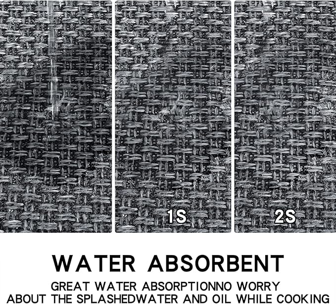 Fan Shaped Kitchen Mat 1 PCS, Cushioned Non Slip Rugs for Kitchen Floor, Absorbent Runner Comfort Standing Mats Washable for Kitchen, Office, Home (Black, Radius 47")