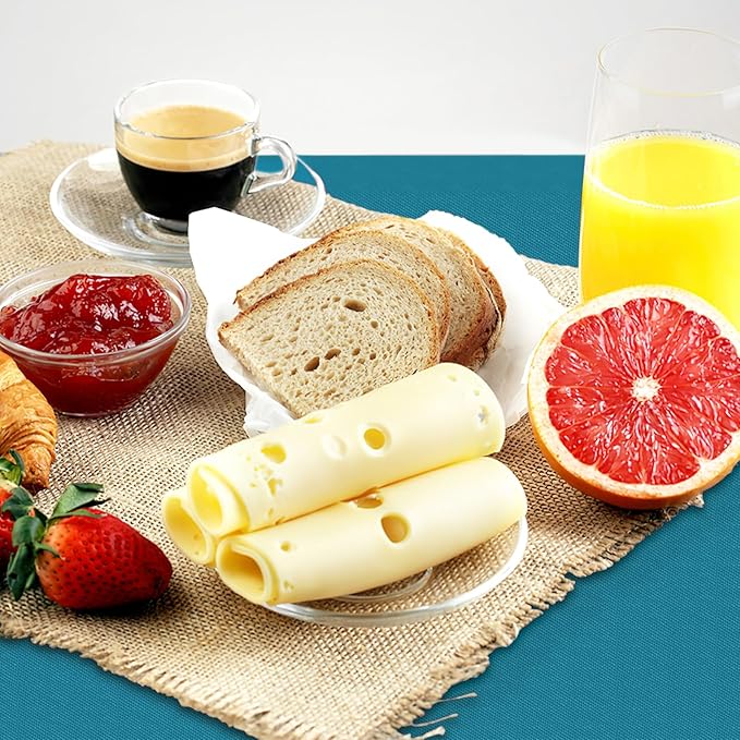 homing Rectangle Vinyl Tablecloth, Waterproof Spillproof Plastic Flannel Backed Table Cloth, Wipe Clean Table Cover for Dining, Buffet Parties and Camping (Turquoise, 52" x 70")