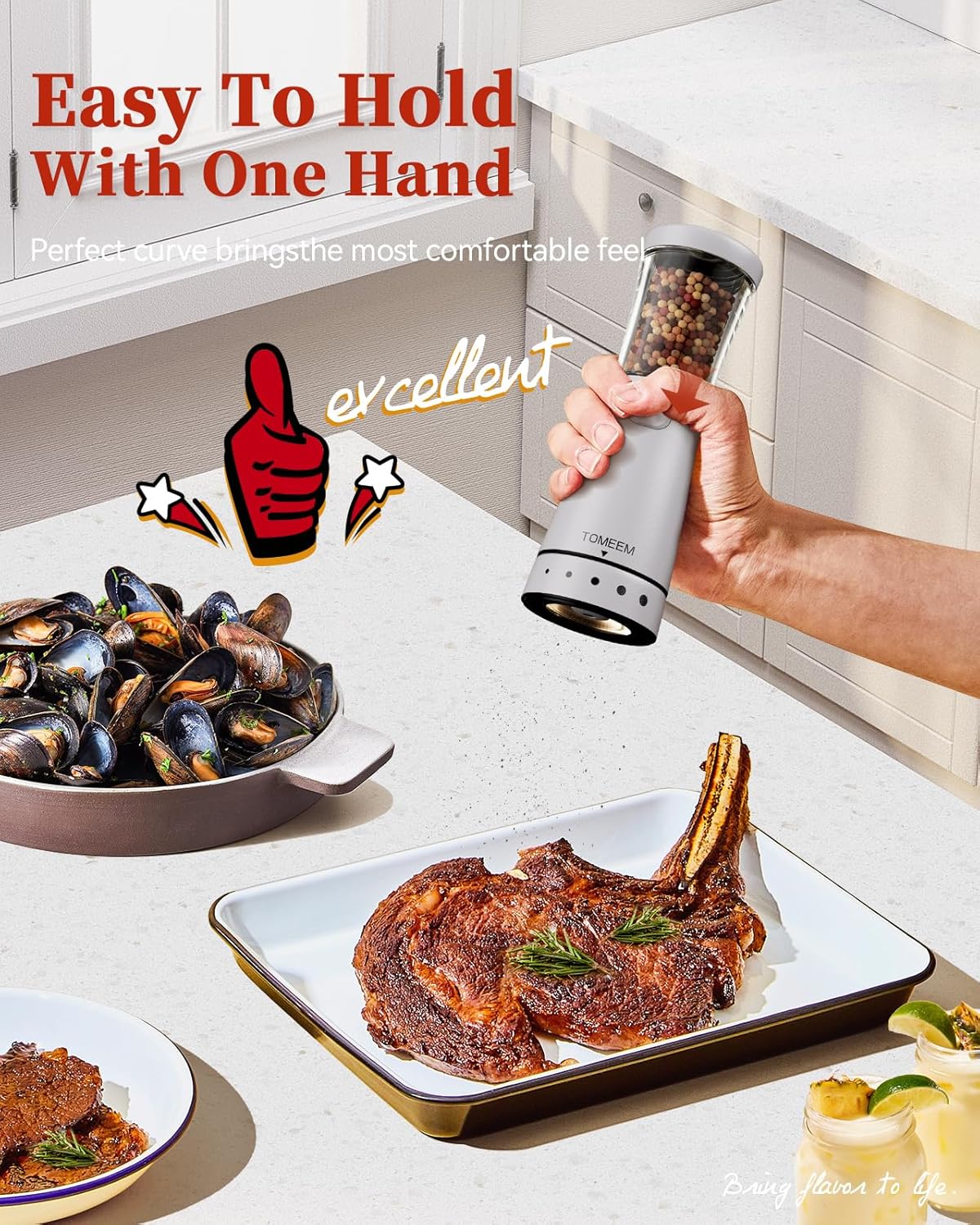 Electric Salt and Pepper Grinder Set with Storage Base, Stainless Steel Rechargeable Salt and Pepper Grinder Set with 4.5 oz Large Capacity, 1.8" Wide Mouth, Adjustable Coarseness, Ideal for Kitchen