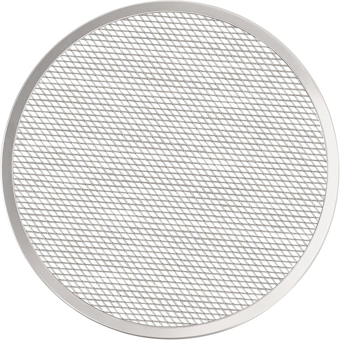 LRui Pizza Screen,10 Inch,12 Pack,Seamless Aluminum Pizza Pan With Holes.