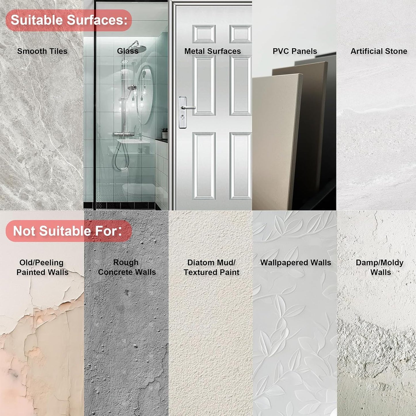 Aluminum Wall Hooks, No Drill Damage-Free Adhesive Hook, Product for Hanging Heavy Duty for Bathroom Kitchen Home (Double Square Sliver Hook, 4)