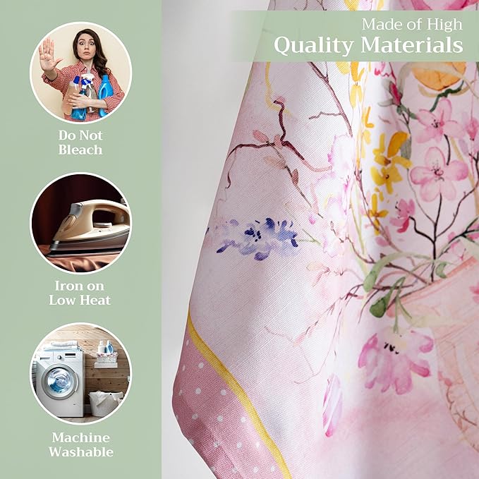 Maison d' Hermine Kitchen Towels Set of 3 100% Cotton 27.50" x 20" Reusable Cloth Tea Dish Towels Absorbent with Hanging Loop for Kitchen, Home, Dining, Cocktail Parties Spring/Summer (Easter Zest)