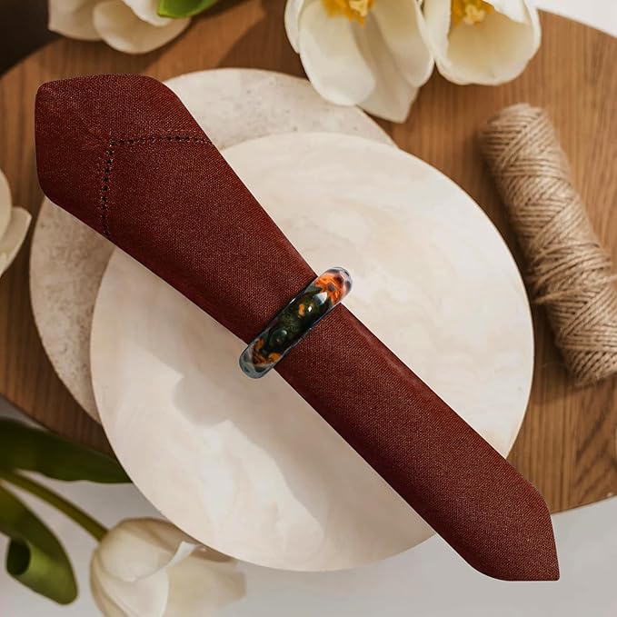 Bedding Craft Cotton Cloth Dinner Napkins Set of 12 – 18x18 Poppy Red with Frayed Fringe – Machine Washable Fabric Napkins for Weddings, Baby Showers, Parties & Daily Dining