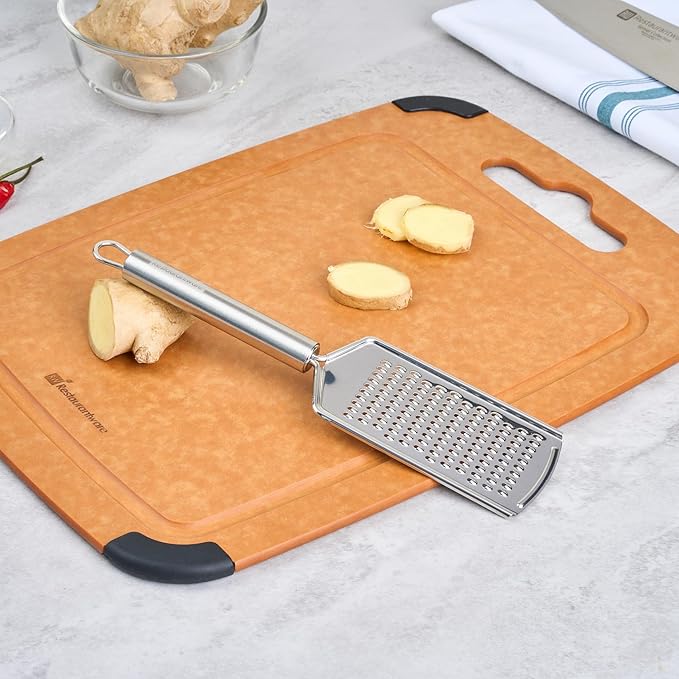 Restaurantware-German Standard Fine Handheld Graters, 24 Flat Cheese Graters - Dishwashable, Durable, Stainless Steel Food Grater With Handle, Suitable For Chocolate, Nutmeg, Garlic, Lemon