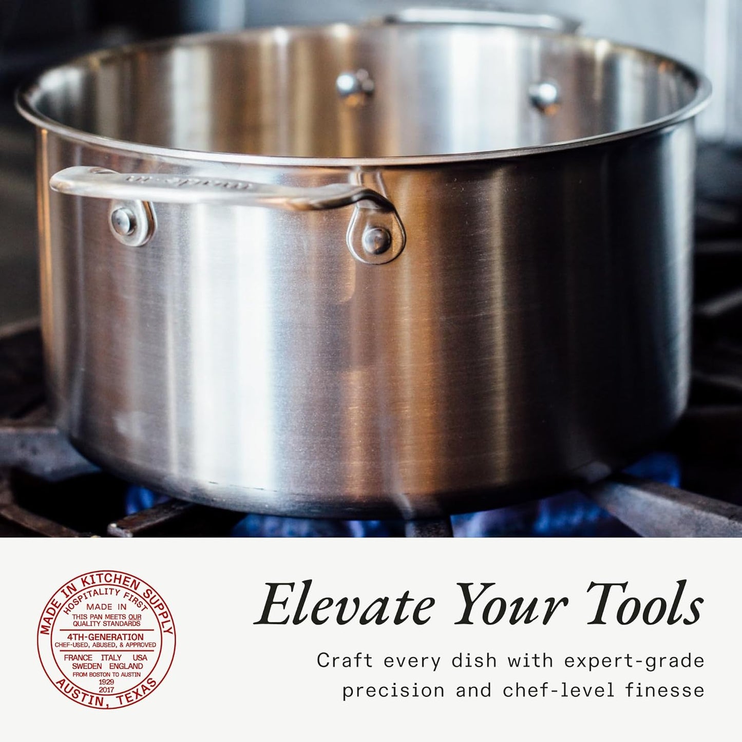 Made In Cookware - 12 Quart Stainless Steel Stock Pot With Lid - 5 Ply Stainless Clad - Professional Cookware - Crafted in Italy - Induction Compatible