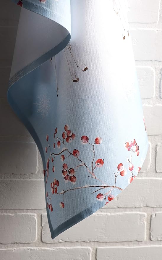 Maison d' Hermine Kitchen Towels Set of 3 100% Cotton 20" x 27.5" Reusable Cloth Tea Dish Towels Absorbent with Hanging Loop for Kitchen Dining Thanksgiving Christmas Decorations (Fairy Tale Forest)