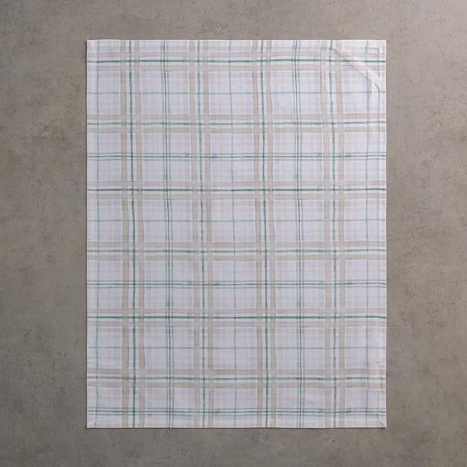 Maison d' Hermine Kitchen Towels Set of 3 100% Cotton 20" x 27.5" Reusable Cloth Tea Dish Towels Absorbent with Hanging Loop for Kitchen Dining Thanksgiving Christmas Decorations (Deer in The Woods)