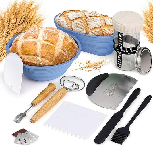 Banneton Bread Proofing Basket, Sourdough Bread Baking Supplies, Sourdough Kit, Bread Making Tools, Sourdough Banneton Basket, Sour Dough Kit, Sour Dough Tools
