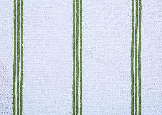AMOUR INFINI Kitchen Towels Pack of 4 - Absorbent, Quick Drying Premium Cotton Tea Towel - Kitchen Linens 16x28 Inch Dish Towels with Hanging Loop (Green)