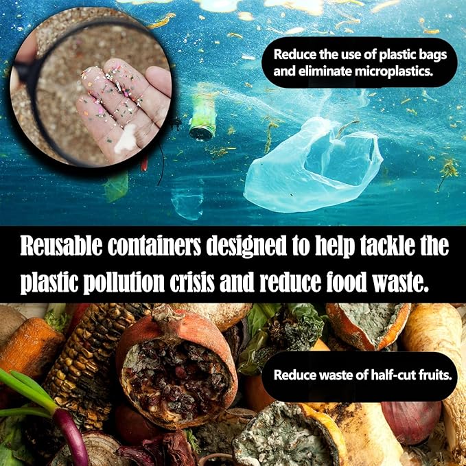 4-Piece Airtight Food Storage Containers Set – Avocado Saver, Onion Keeper, Silicone Kitchen Organizers for Fridge, Reusable & Leak-Proof to Lock in Freshness