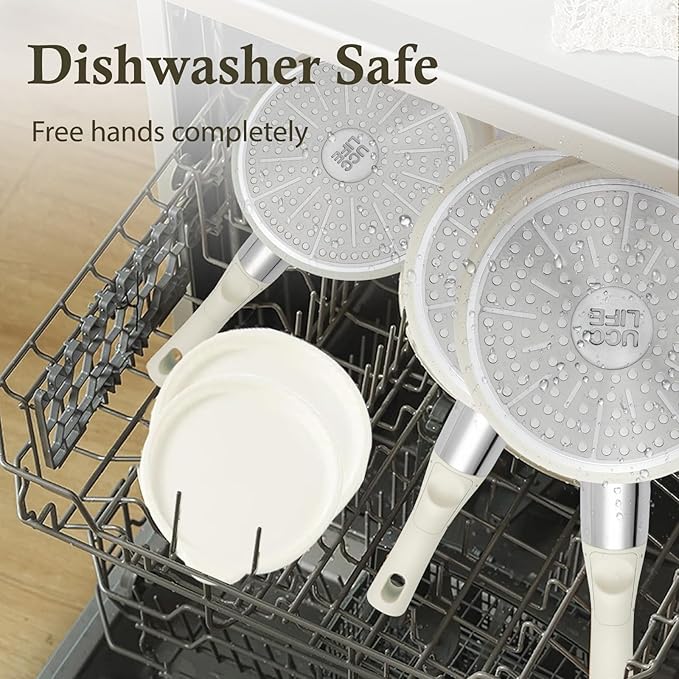 UCClife 24-Piece Nonstick Cookware Set - PFOA/PTFE Free Non-Toxic Pots & Pans, Detachable Handles, Oven & Dishwasher Safe, Scratch Resistant