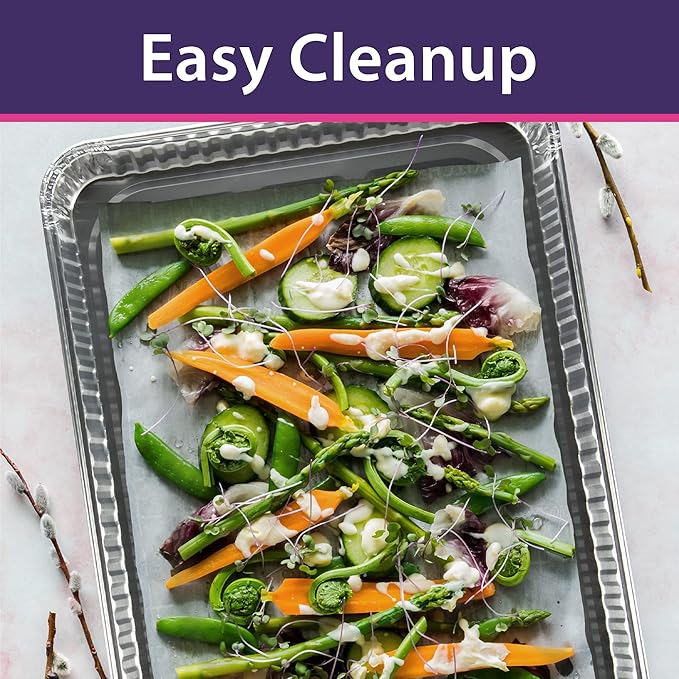 Aluminum Pans Half Size Cookie Sheet 15 Count Durable Nonstick Baking Sheets 17.75" x 12.75" - Sheet Pan, Baking Tray, Cookie Sheets, Foil pans, Foil trays, Sheet Baking Pans