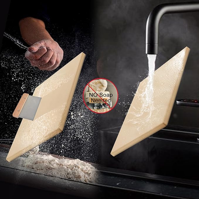 Large 16"x14" Pizza Stone for Outdoor Cooking, Grill & Camping Cordierite Baking Stone with Non-Slip Handles High Heat Resistance