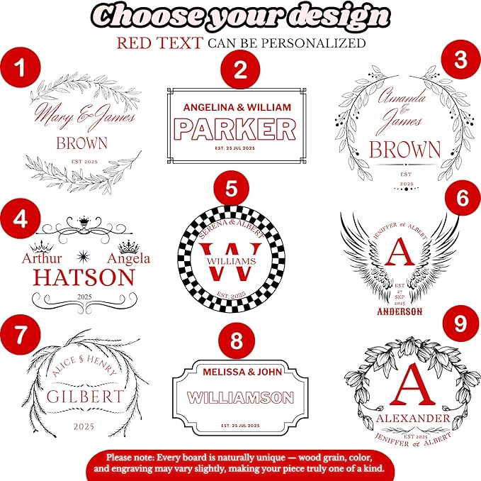 Personalized Engraved Cutting Board, Customized Wood Charcuterie Board, Customized Housewarming and Anniversary Present for Couples, Best Custom Wedding Gift, Bridal Shower and Engagement Present Idea