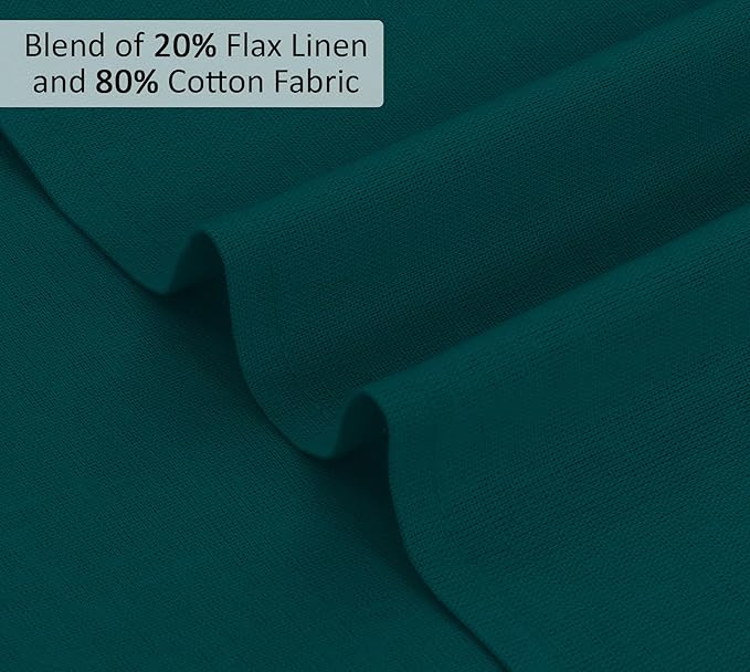 Ruvanti Linen Napkins Set of 6, 18x18 Cloth Napkins, Cotton Linen Blend Napkins Cloth Washable, Soft, Reusable Dinner Napkins for Wedding, Parties, Christmas, Thanksgiving, Everyday Use - Teal