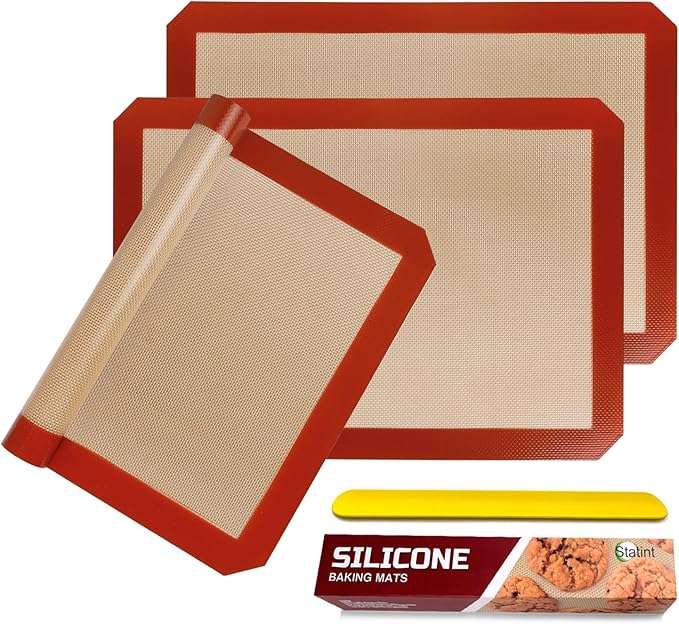 STATINT Non-Stick Silicone Baking Mat, Premium Food Safe - Pack of 3