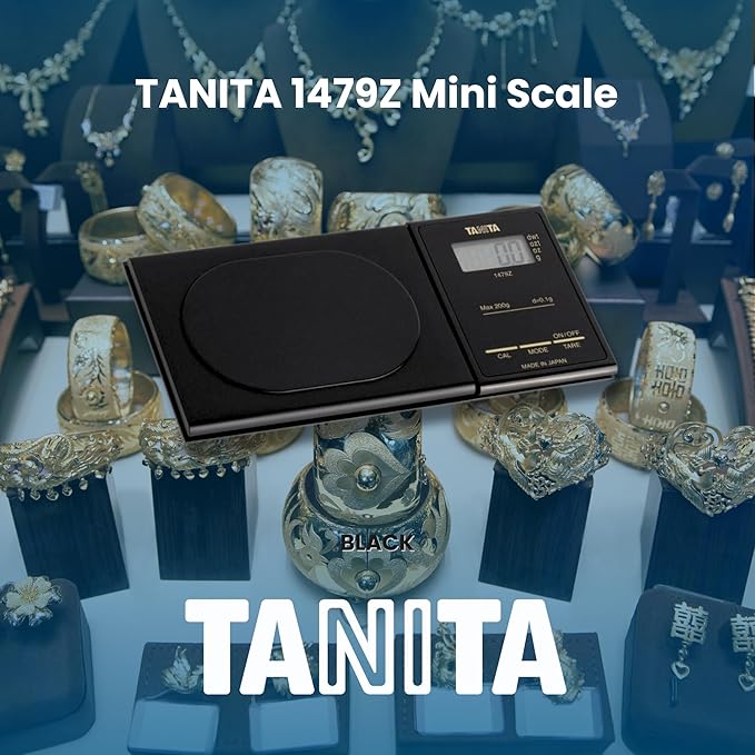TANITA 1479Z Digital Milligram Scale – Japan Technology Accurate Pocket Jewelry Gram Scale with Smart Features for Cooking, Baking, Coffee, Espresso, Gold Testing, Nutritional Calculator, and Travel