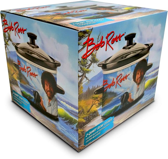 Uncanny Brands Bob Ross 2 Quart Slow Cooker- Happy Little Tree Appliance