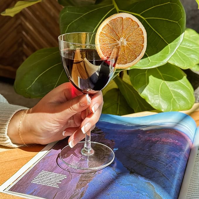 PURE MORA Nick and Nora Glasses, Set of 4-6oz - Smaller Cocktail Glass for Bijou, Old Pal, Aperitifs, Negroni, Vermouth, Wine, etc. Hand Blown Premium Crystal - Classic Bartender Mixology Glassware