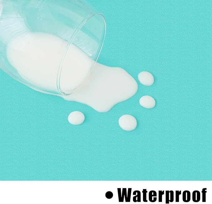 homing Rectangle Vinyl Tablecloth, Waterproof Spillproof Plastic Flannel Backed Table Cloth, Wipe Clean Table Cover for Dining, Buffet Parties and Camping (Teal, 60" x 102")